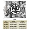DBZ Goku Kanji Blankets Fleece Summer Air Conditioning Breathable Warm Throw Blankets for Bedding Office Plush Thin Quilt