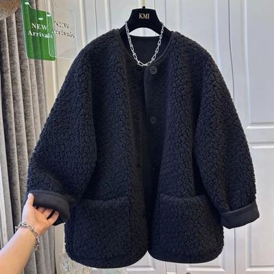Paltoane pentru Femei Iarnă Îngroșate Catifea Culoare Solidă Fleece Larg Casual Palton Top