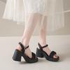 High-heeled sandals women's 2025 summer new outer wear with fairy style with skirt wedge heel fashion high-heeled sandals