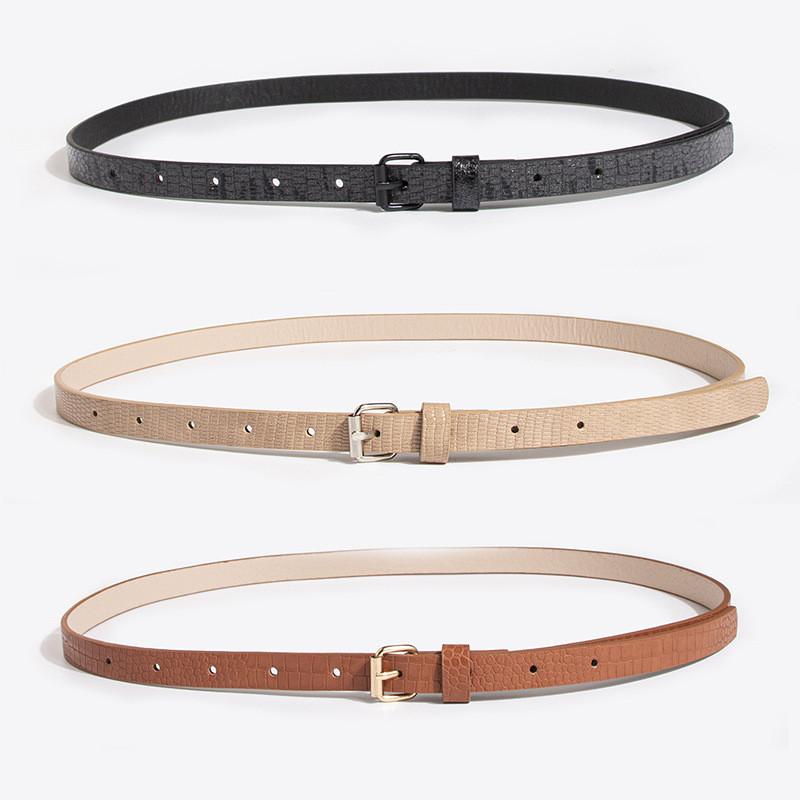 Stylish Faux Leather Snake Pattern Belt For Women With Pin Buckle And Versatile Style
