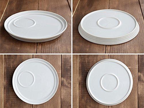 East Cafe Lunch Set, 22cm Plate + Mug, White, Cafe Tableware, Divided Plate, Dinnerware Set, Plate Set