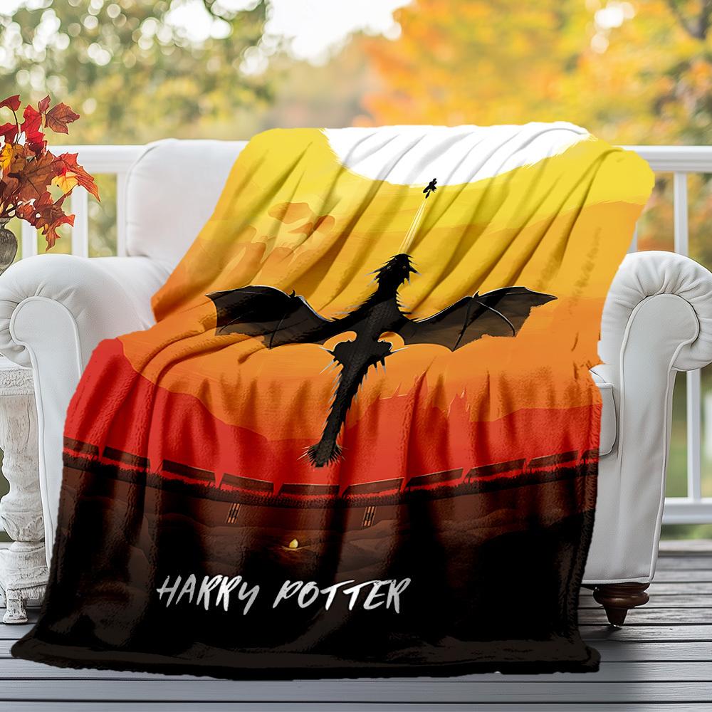 1pc Harry Potter,dragon,sunset Outdoor Flannel Throw Blanket All Season Soft Warmth,Home Decor 1031158