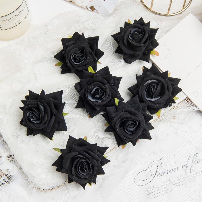 10 Pieces High Quality Flannel Roses Head Wedding Scrapbooking Home Decoration Bridal Accessories Clearance Artificial Flowers