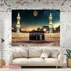 2D Islamic Holy Place Wall Decor, Kaaba In Mecca Pilgrimage Banner