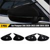 For Peugeot 208     Car Rearview Side Mirror Cover Wing Cap Door Housing Shell Trim Sticker ABS Carbon Fiber