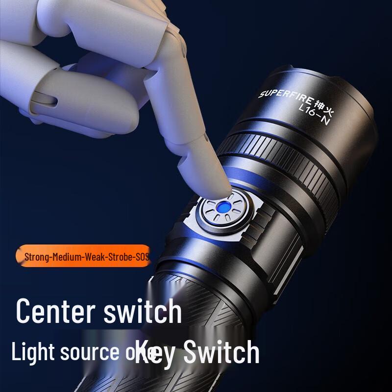 Shenhuo L16-N 7W USB-C Rechargeable Focusing Flashlight