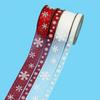 Christmas Printed Ribbons Crafts Sewing Clothing Gift Bow Natural Organza Satin Ribbon Wedding Diy Trim Fabric Decor Accessories