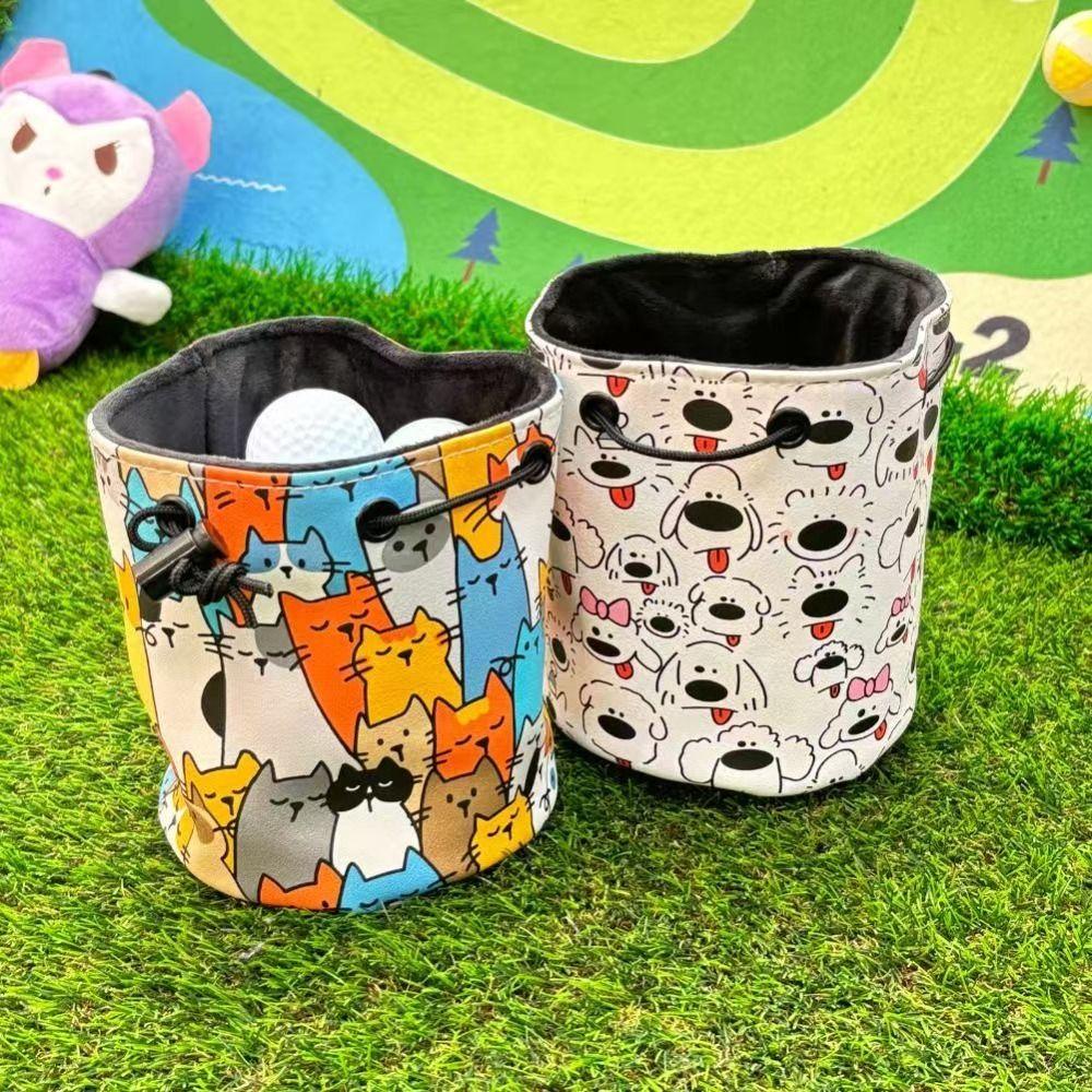 

Graffiti Puppy Golf Ball Storage Bag Waterproof Golf Ball Container Gym Sports Dog