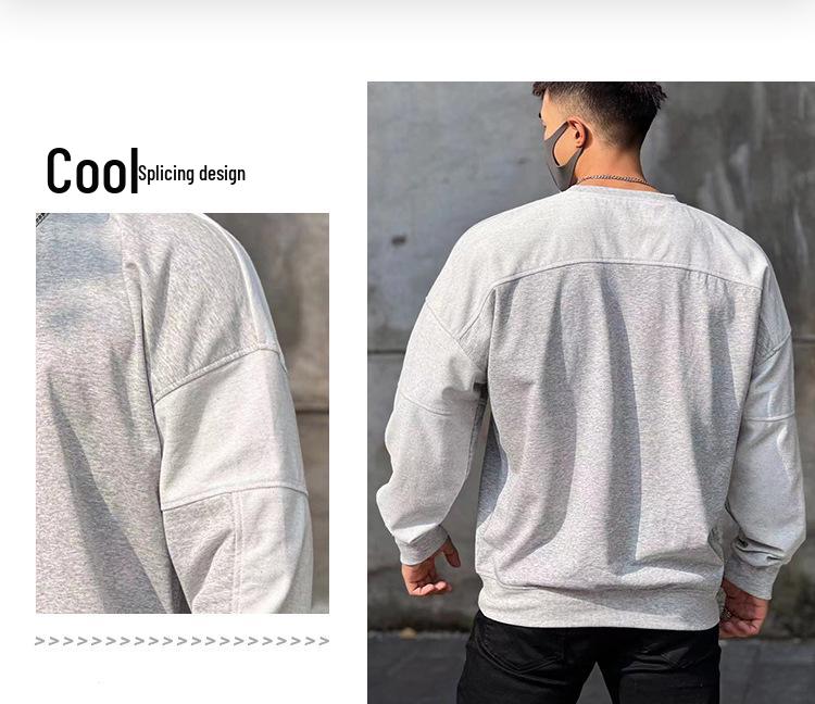 Men's Korean Style Autumn Sweatshirt - Youth Round Neck, Plus Size Casual Jacket