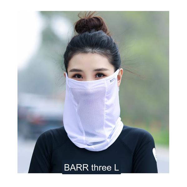 Eis-Seide UV-Sonnenschutz Gesichtsmaske Koreanischer Sommer Sport Radfahren Atmungsaktives Netz Ohrschlaufe Unisex Nackenschutz