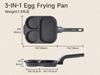 Titanium Nonstick Egg Frying Pan,3-in-1 Divided Breakfast Omelette Egg Pan, for Pancake, Bacon,Healthy