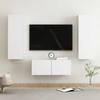 Vidaxl 3-Cz. TV Cabinet Set, White, Wood-Based Material