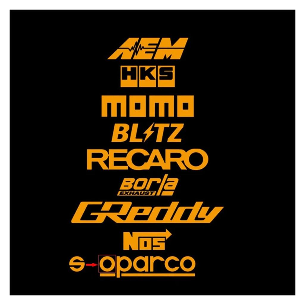 33.6*21.8cm, Car Door Decal Set Creative Racing Sponsor Decoration Sticker Auto Accessories (Red)