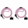 2 Pcs 10MM Cell Phone Lanyard Metal Polyester Crossbody Lanyard Durable Phone Lanyard  Keychain