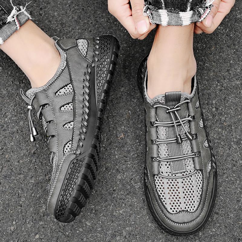 Fashion Outdoor Men's Lightweight Sneakers High Quality Men Soft Sport Shoes Breathable Fashion Mesh Running Shoes Comfortable Man Flats