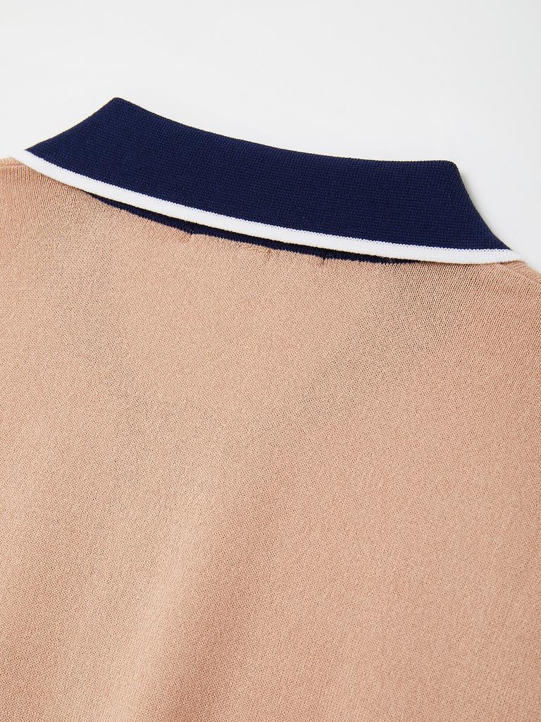 IKALOOK Life & Golf Button Collar Short Sleeve Knit Tee Cstee112