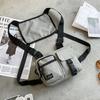 Large Capacity Double Shoulder Chest Bag Zipper Message Crossbody Pouch Men' S Vest Bag  Daily