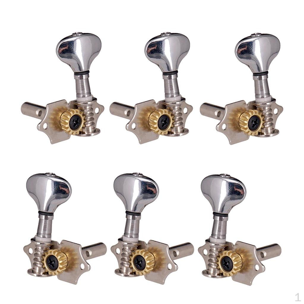

3L 3R 6 Pieces Open Guitar String Tuning Pegs Machine Heads /Classic срібний