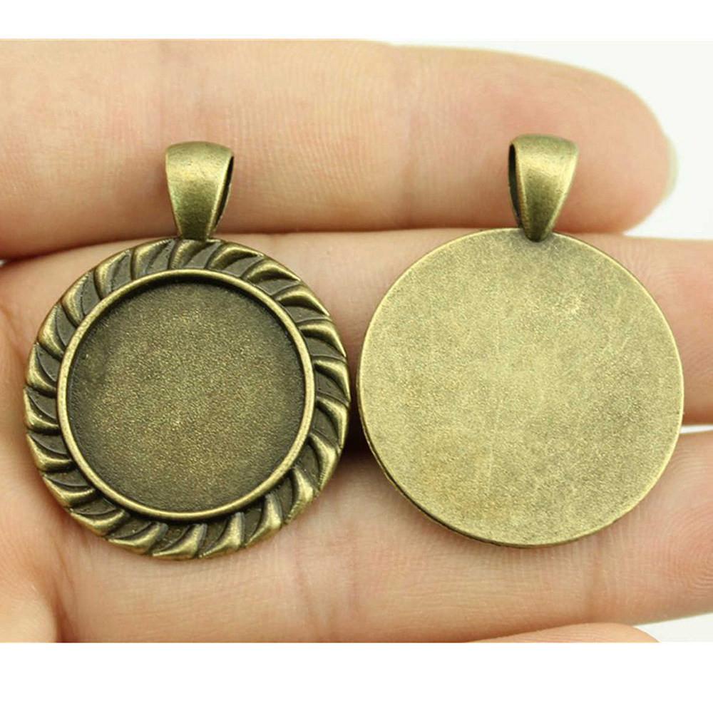 Hodí se pro kulatý 20mm skleněný kabošon Základní lůžko Podložka Bezel Doplňky Díly Chlapecké šperky Cool Dárky Pro