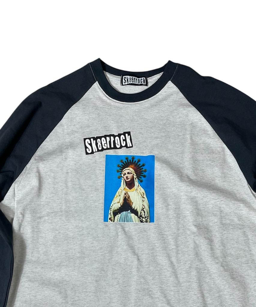 SK8ER ROCK Mary Raglan T-Shirt ((Oatmeal/Charcoal))