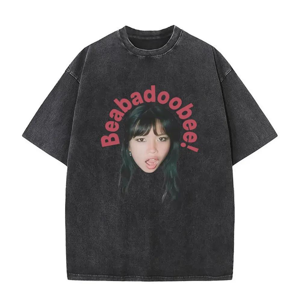 Hot Sale Singer Beabadoobee Graphic Print TShirt Men Women Vintage Washed Cotton Streetwear Fashion Oversize Top Summer New Top