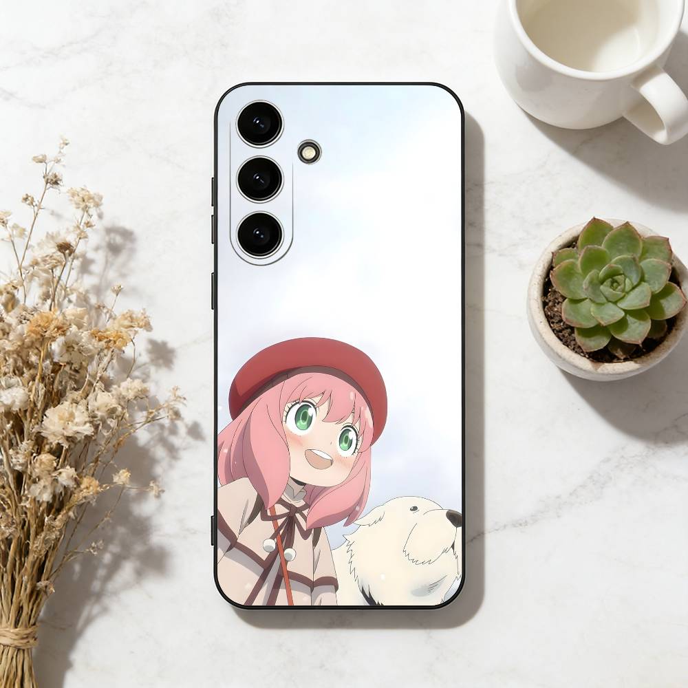 

C-Cute Anya Chibi Style Phone Case For Samsung Galaxy A73,A72,A71,A70,A53,A52,A51,Soft Black Shell Samsung a70