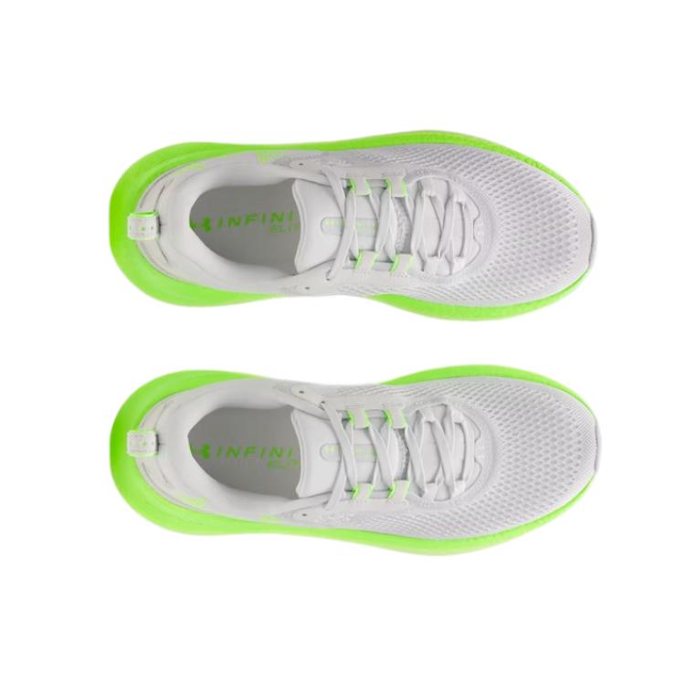 Under Armour Infinite Elite 2 Fashionable Versatile Simple Breathable Rebound Low-Top Running Shoes Men Sneaker White Green 3028169-024