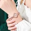 Ladies Classic Quartz Watch Embedded Rhinestone Bracelet Wristwatch