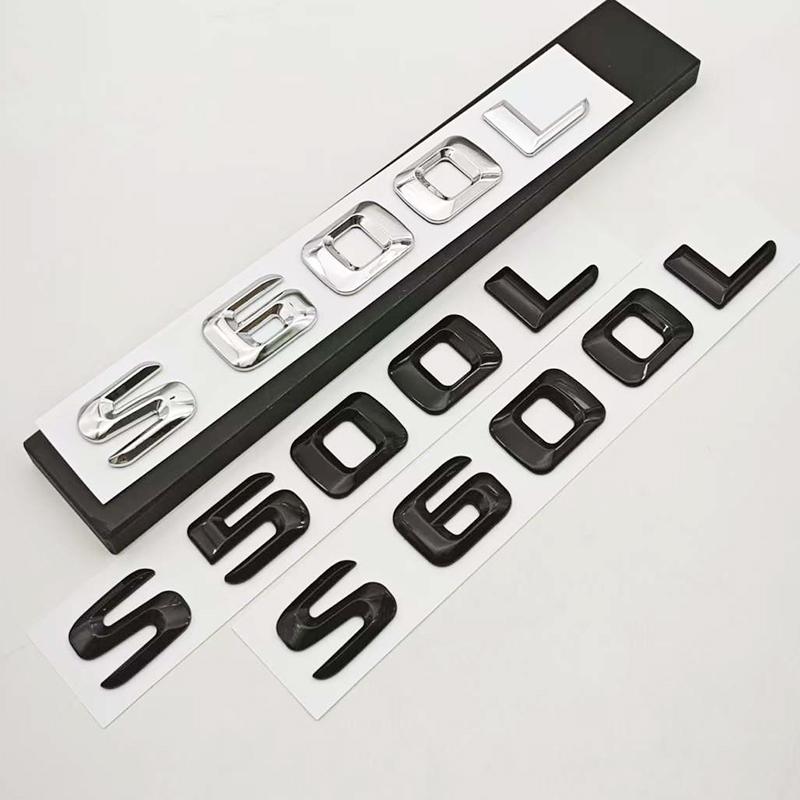 SXFA2 3D ABS Car Letters Logo S500L S600L Badge Sticker Emblem Decals For Mercedes Benz S Class S500L S600L V221 V222 Tail Accessories