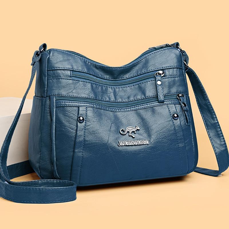 Bag women's new medium mother bag large capacity fashionable simple versatile pu soft leather simple casual shoulder bag