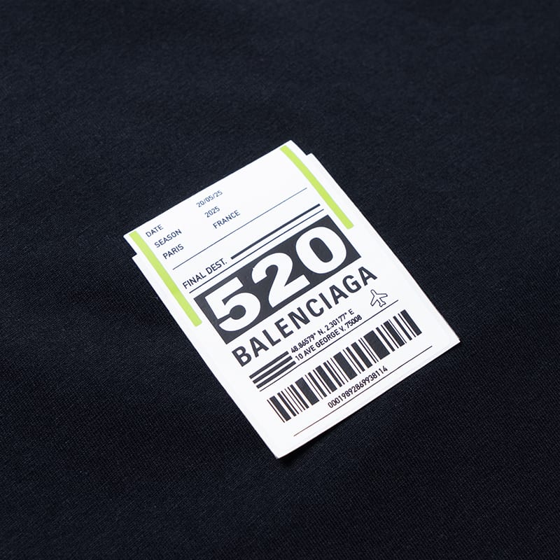 Balenciaga SS25 T Shirt Medium Size Fit Men's Black 764235TSVK31083