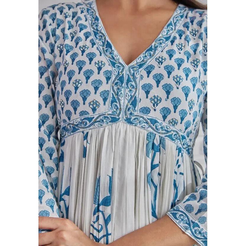 Women Cotton Rayon Kurti Pant Dupatta Set Indian Pakistani Salwar Kameez Kurta VF-20137