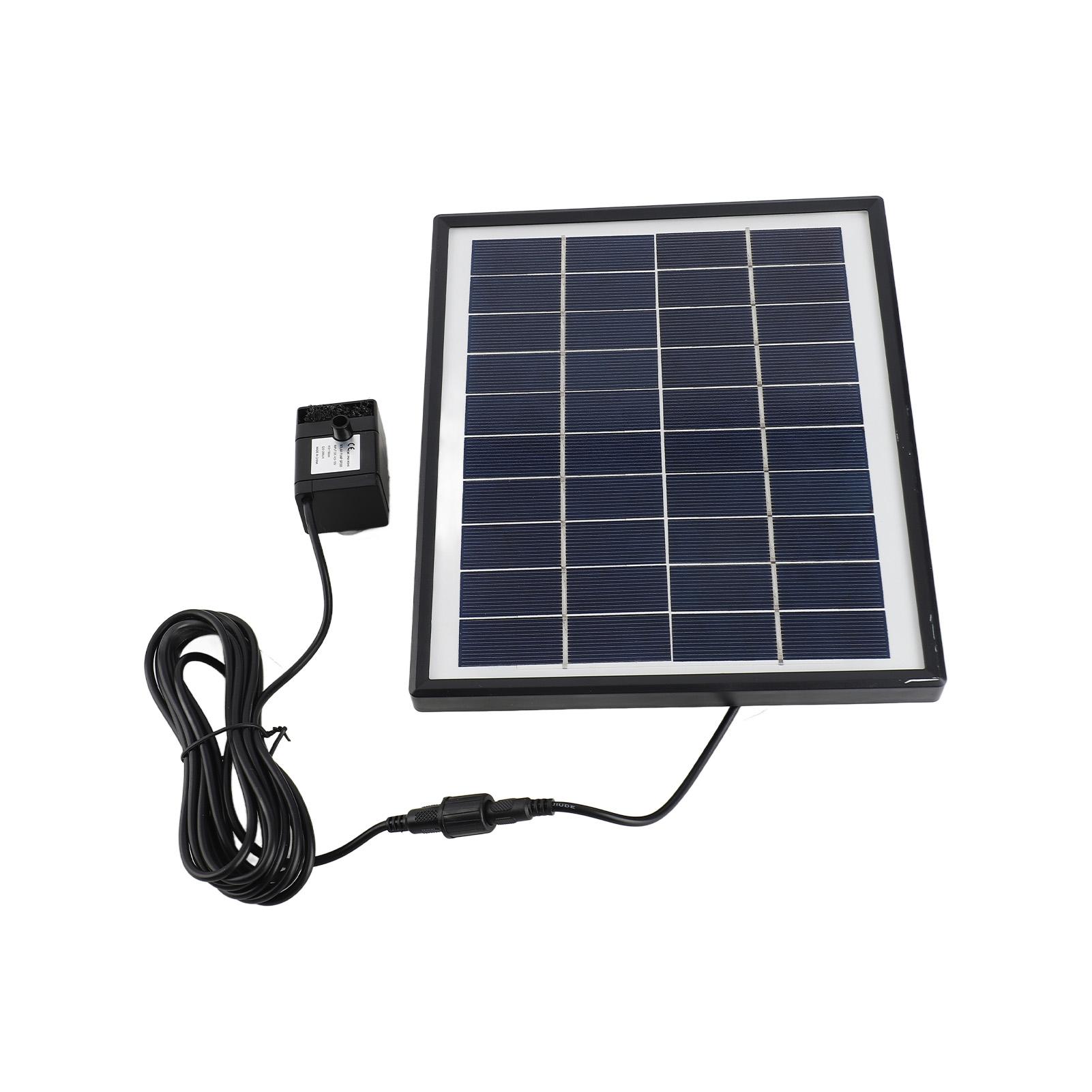 

Solar Fountain Pump 6.5W 6 Fountain Modes Energy Saving Solar Water Pump for Pool Garden Yard чорний