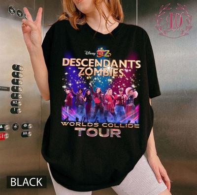 חולצת Retro Descendants Zombies World Tour, חולצת דיסני The Rise Of Red Group