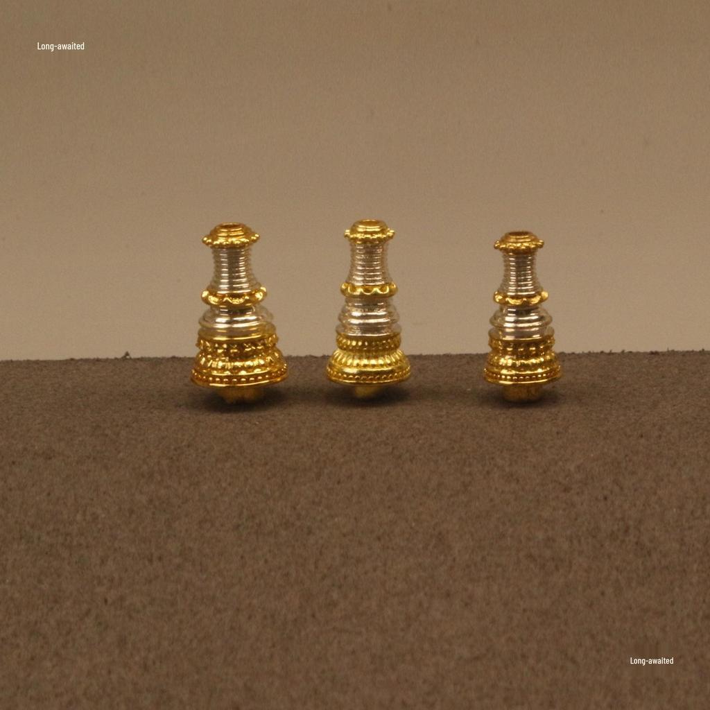 108-Bead Red Sandalwood & Passion Fruit Seed Silver Vajra Stupa Buddha Head Accessory