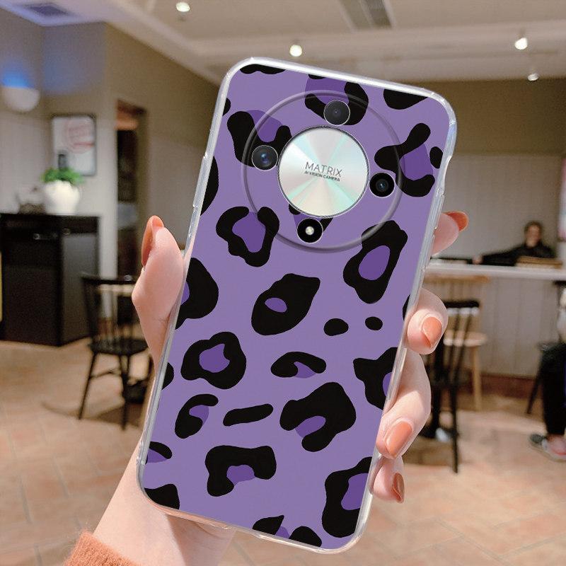 

Clear Case For Honor Magic 7 5 6 LITE 50 Lite X9 X9A X9B X9c Mate 20 Lite Huawei Nova 8i Leopard Print Basic Phone Cover Shell Honor X9c