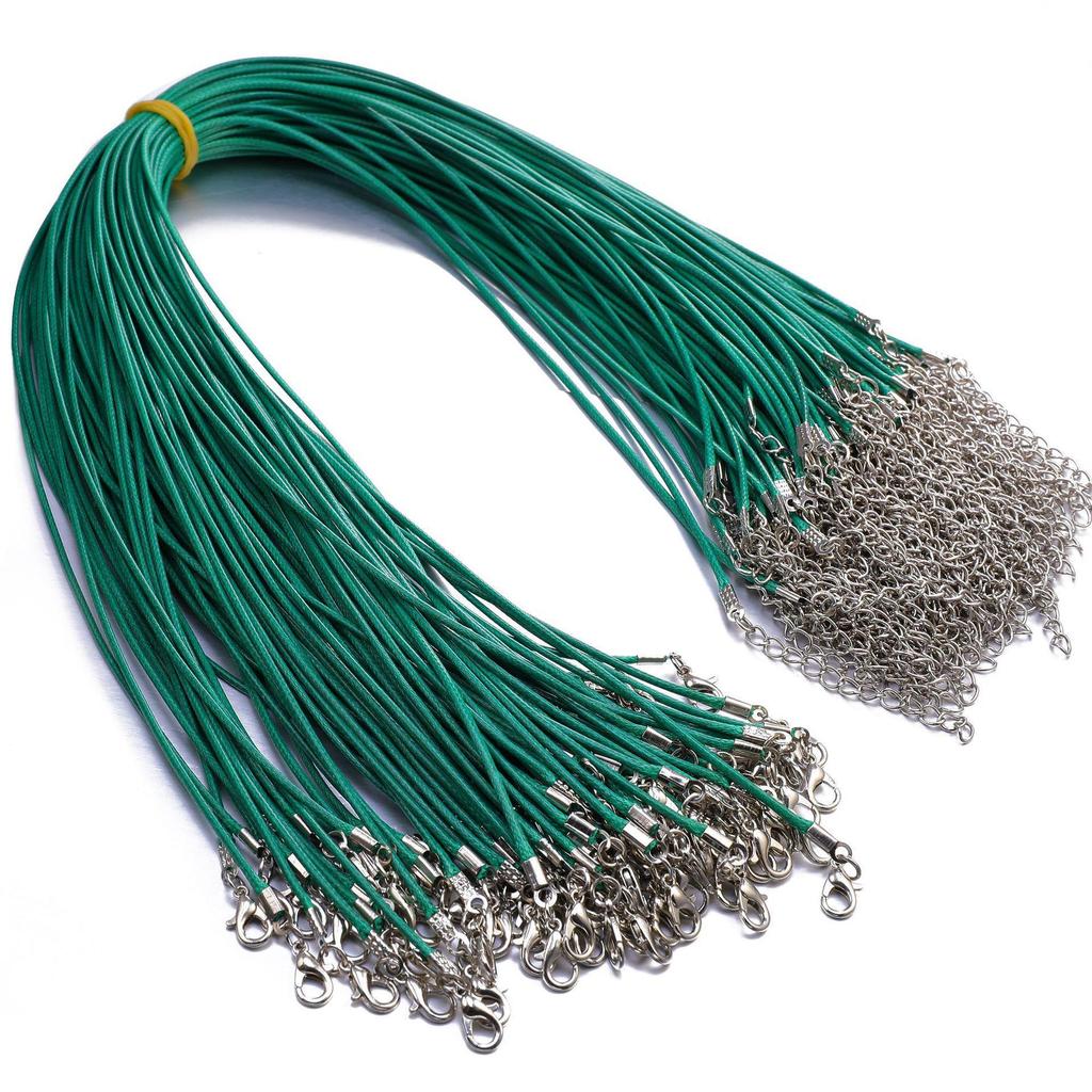Black Korean Wax Cord: 2.0/1.5mm Necklace Jewelry String for Pendants