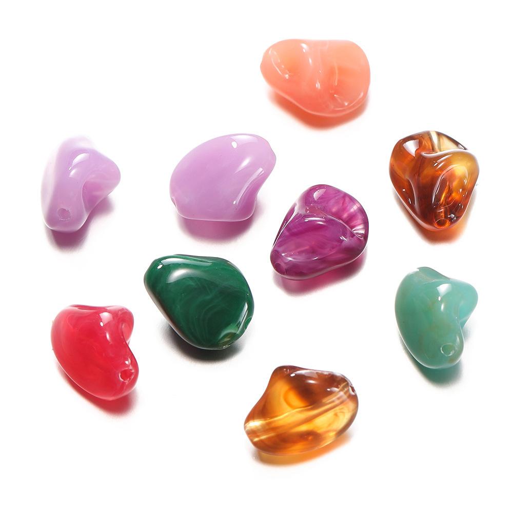 TX101 10pcs Irregular Beads Acrylic Imitation Stone Spacer Charm Bead DIY Bracelet Necklace Jewelry Accessories Handmade