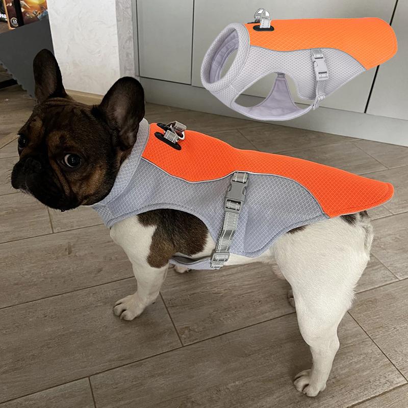French Bulldog Dog Cooling Vest for Small Medium Dogs Summer Pet Clothes Harness Schnauzer Shiba Inu Jacket Mascotas Clothing