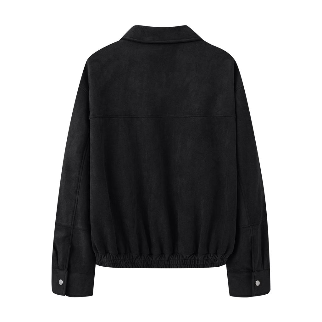 Women's Solid Color Long Sleeved Zipper Casual Top Jacket Jacket