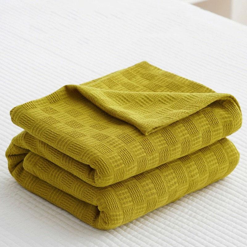Japanese Plaid Blanket Sofa Nap Shawl Blanket Children Adult Double Cotton Gauze Towel Quilt Blanket Bedding