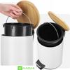 KADAX Bathroom Trash Can 3L Waste for Bathroom with Pedal Bamboo