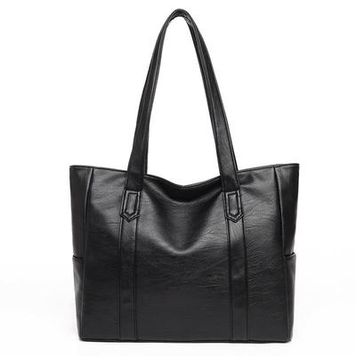 Women PU Leather Handbags Fashion Big Capacity Tote Bags Retro Double Strap Shoulder Bag