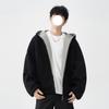 Cleanfit Contrasting Hooded Sweater Men's Autumn Trend Brand American High Street Loose Casual Couple Top Jacket