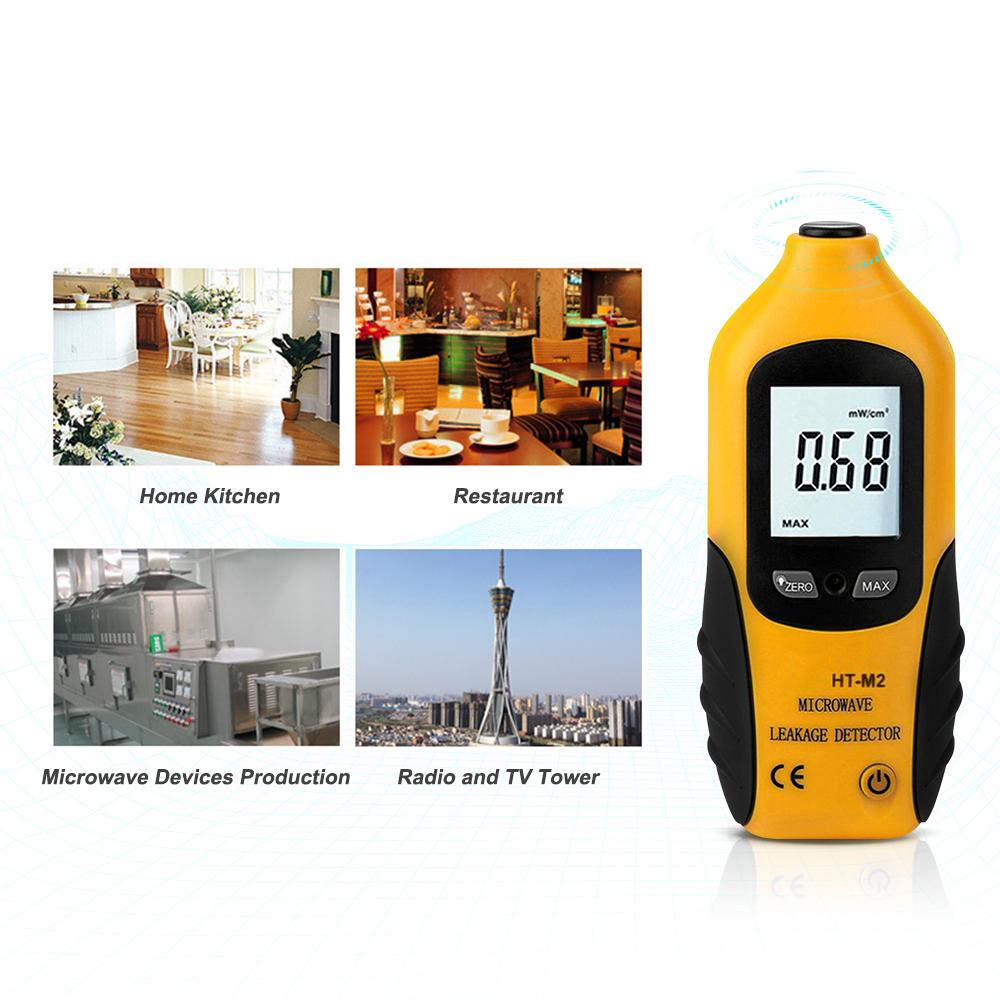 Digital LCD Microwave Leakage Detector with Backlight 2450MHz High Precision Portable Microwave Oven Leakage Tester