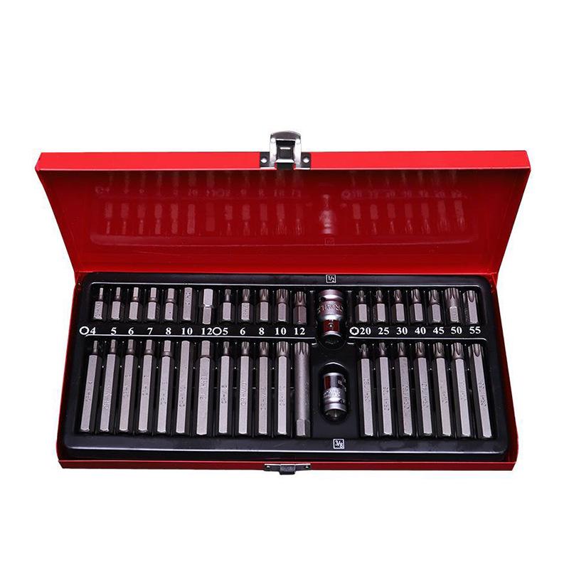 40-Piece Hex, Spline, and Twelve-Point Star Bit Wrench Set