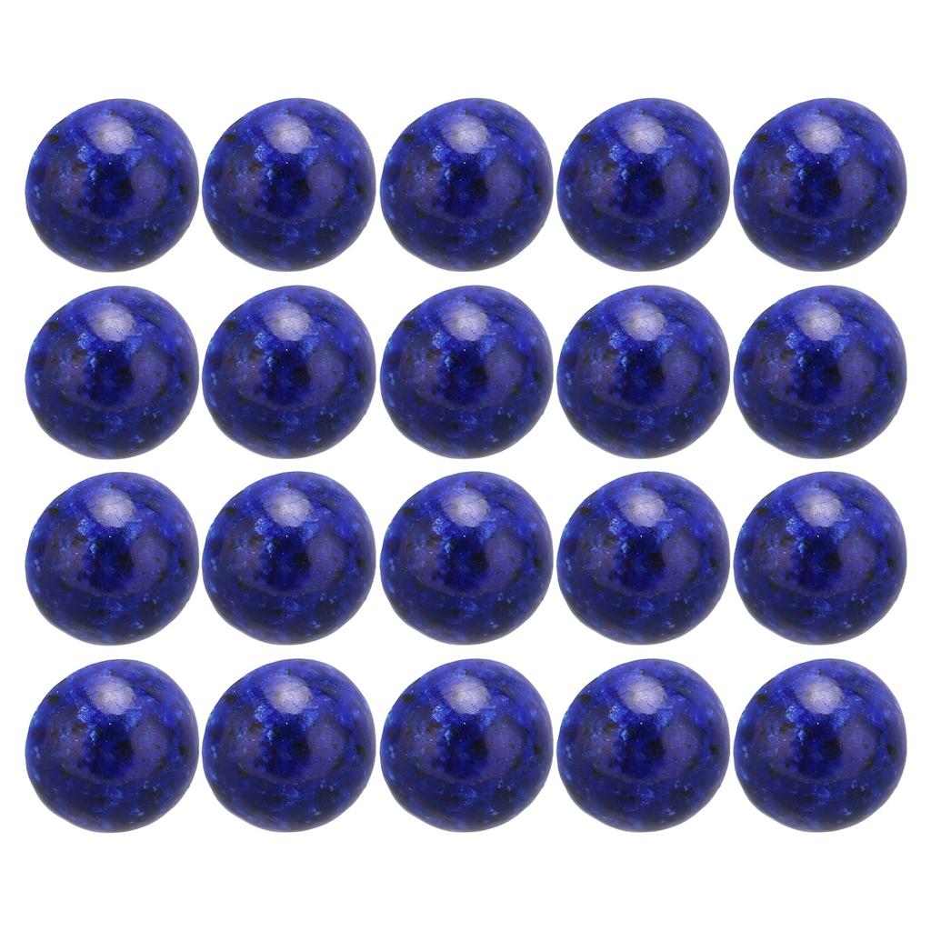 20Pcs Lapis Lazuli Cabochon Stone Half Round Beads 8mm Flat Back Dome Cover for DIY