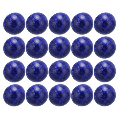 20Pcs Lapis Lazuli Cabochon Stone Half Round Beads 8mm Flat Back Dome Cover for DIY