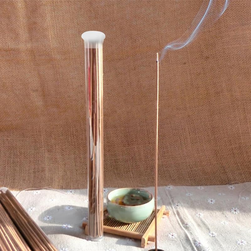 ULTECHNOVO Set of 8 Clear Acrylic Incense Tubes with Lids, Portable and Easy to Carry, 23cm x 1.5cm, Lightweight and Wear-Resistant