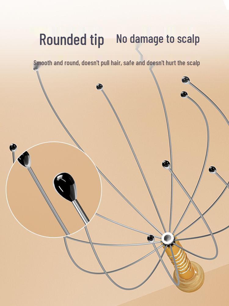 

Массажер для кожи головы и меридианов головы с двенадцатью когтями